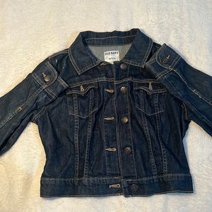 Old Navy Women’s Jean Jacket; Size XS; Color: Dark Washed Navy Blue